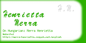 henrietta merra business card